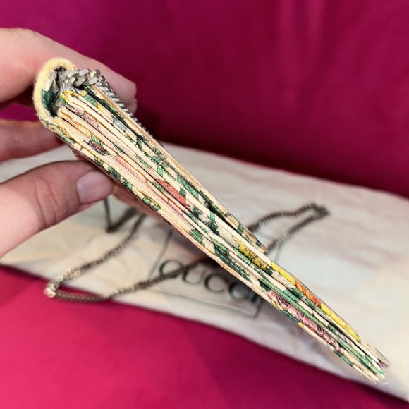 Gucci flora bloom wallet on chain mini crossbody purse interlocking GG chain - Picture 5 of 16